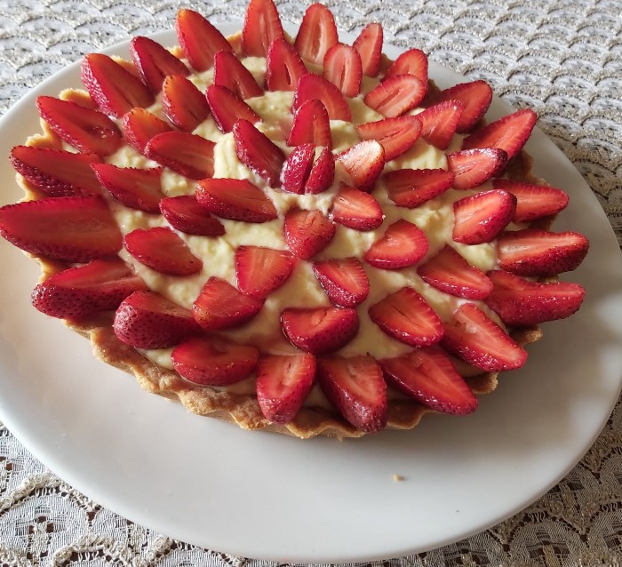Photo d'une tarte aux fraises